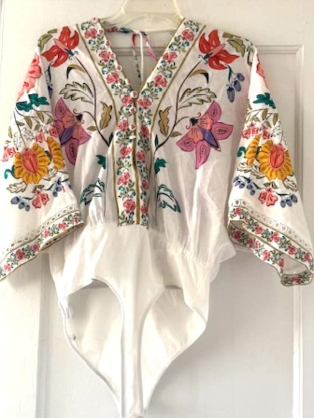FARM Rio Off-White Insects Floral Bodysuit - Picture 5 of 13